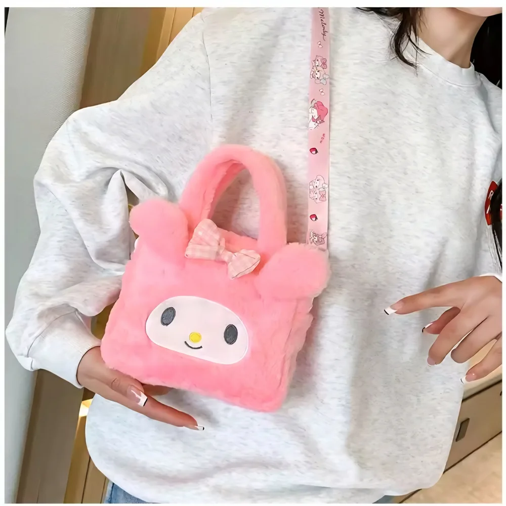 Cute Pink Plush Character Handbag - Picture 5 of 5